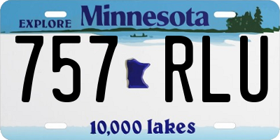 MN license plate 757RLU