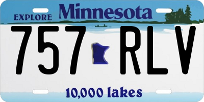 MN license plate 757RLV