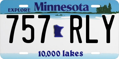 MN license plate 757RLY