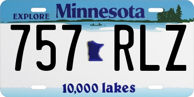 MN license plate 757RLZ