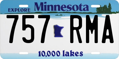 MN license plate 757RMA