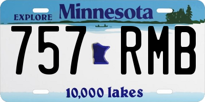 MN license plate 757RMB