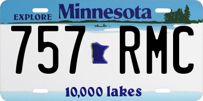 MN license plate 757RMC