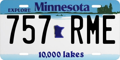 MN license plate 757RME