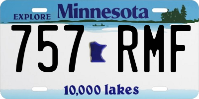 MN license plate 757RMF