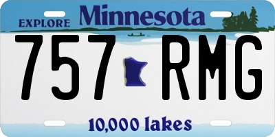 MN license plate 757RMG