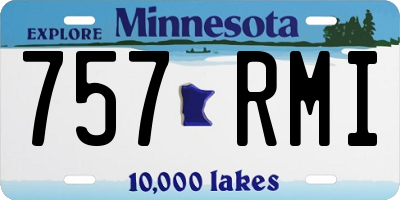 MN license plate 757RMI