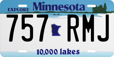 MN license plate 757RMJ