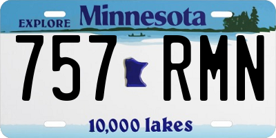 MN license plate 757RMN