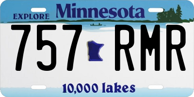 MN license plate 757RMR