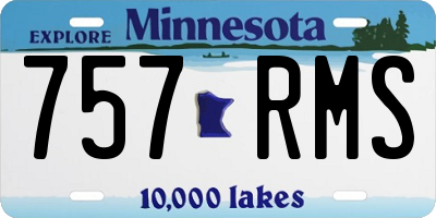MN license plate 757RMS