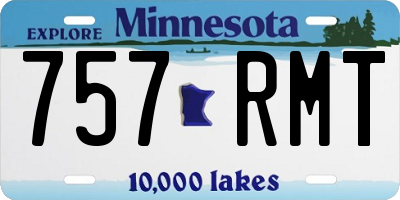 MN license plate 757RMT