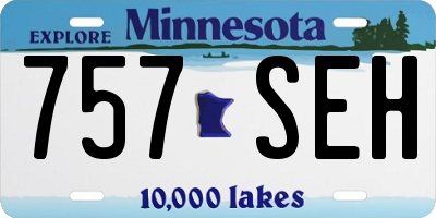 MN license plate 757SEH