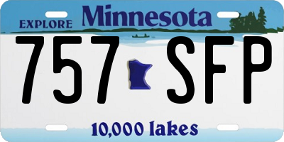 MN license plate 757SFP