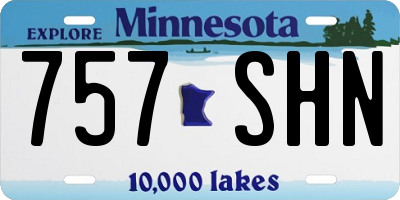 MN license plate 757SHN