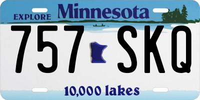 MN license plate 757SKQ