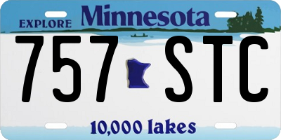 MN license plate 757STC