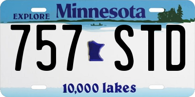 MN license plate 757STD