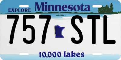 MN license plate 757STL
