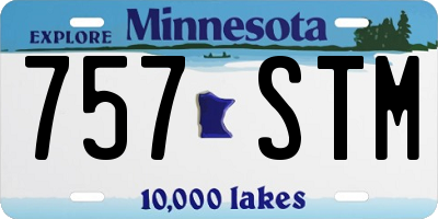 MN license plate 757STM