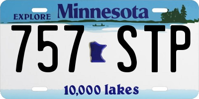 MN license plate 757STP