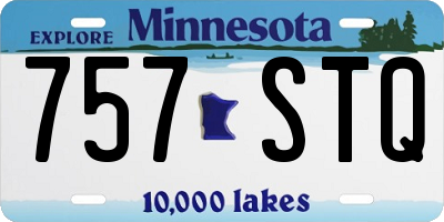 MN license plate 757STQ