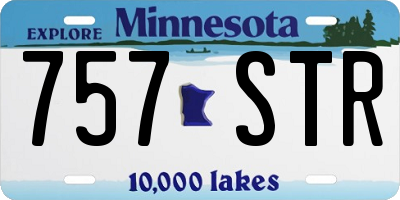 MN license plate 757STR