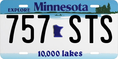 MN license plate 757STS
