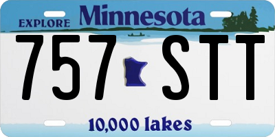 MN license plate 757STT