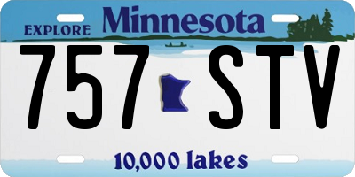MN license plate 757STV