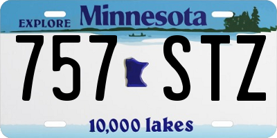 MN license plate 757STZ