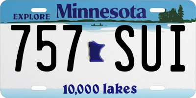 MN license plate 757SUI