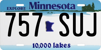 MN license plate 757SUJ