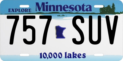 MN license plate 757SUV