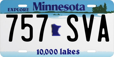 MN license plate 757SVA