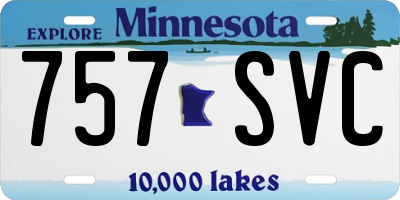 MN license plate 757SVC