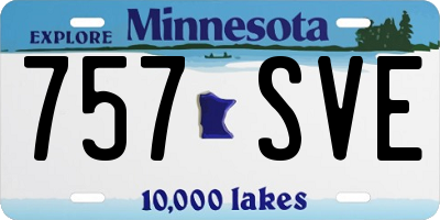 MN license plate 757SVE
