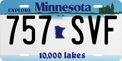 MN license plate 757SVF