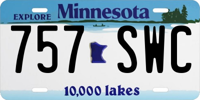 MN license plate 757SWC