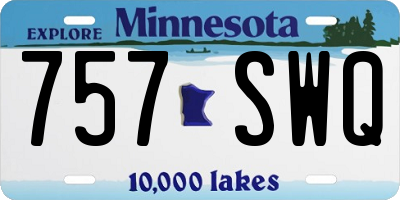 MN license plate 757SWQ