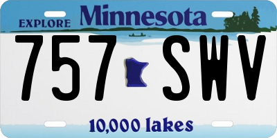 MN license plate 757SWV