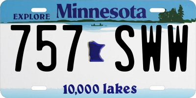 MN license plate 757SWW