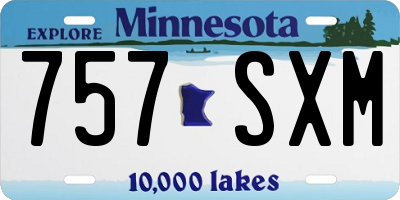 MN license plate 757SXM
