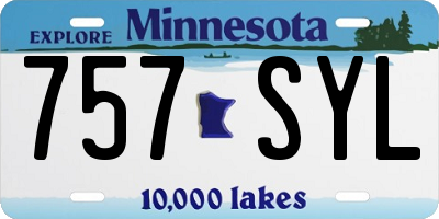 MN license plate 757SYL