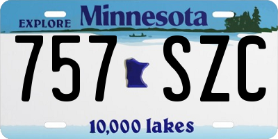 MN license plate 757SZC