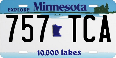 MN license plate 757TCA