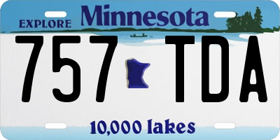 MN license plate 757TDA
