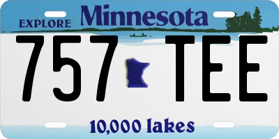 MN license plate 757TEE