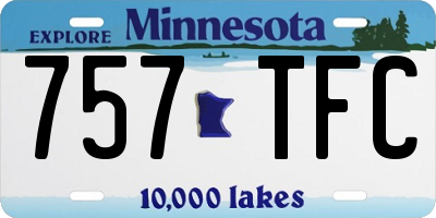 MN license plate 757TFC