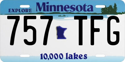 MN license plate 757TFG